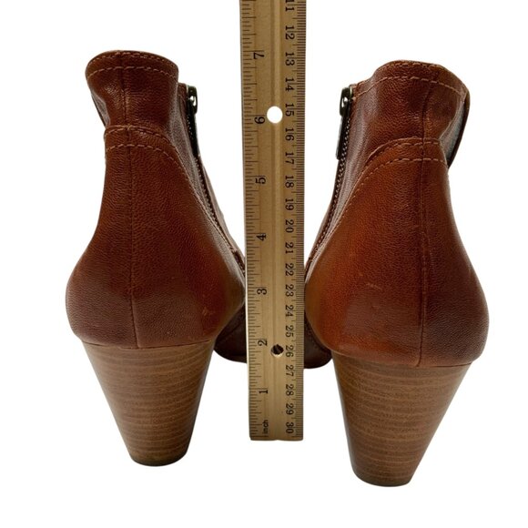 Frye Reina Western Ankle Bootie Boots 10M Cognac Brown Leather Fall 3479257-COG - Picture 10 of 13